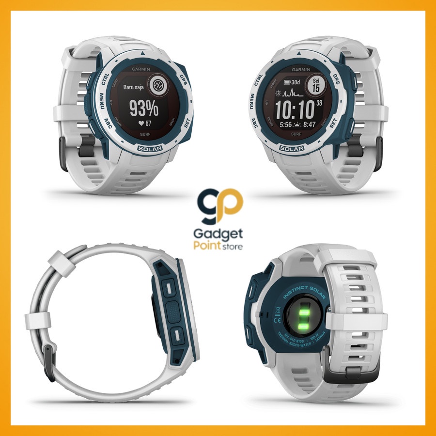 Garmin Smart Watch Instinct Solar Surf Pipeline / Cloudbreak -Original Garansi Resmi 2 Tahun