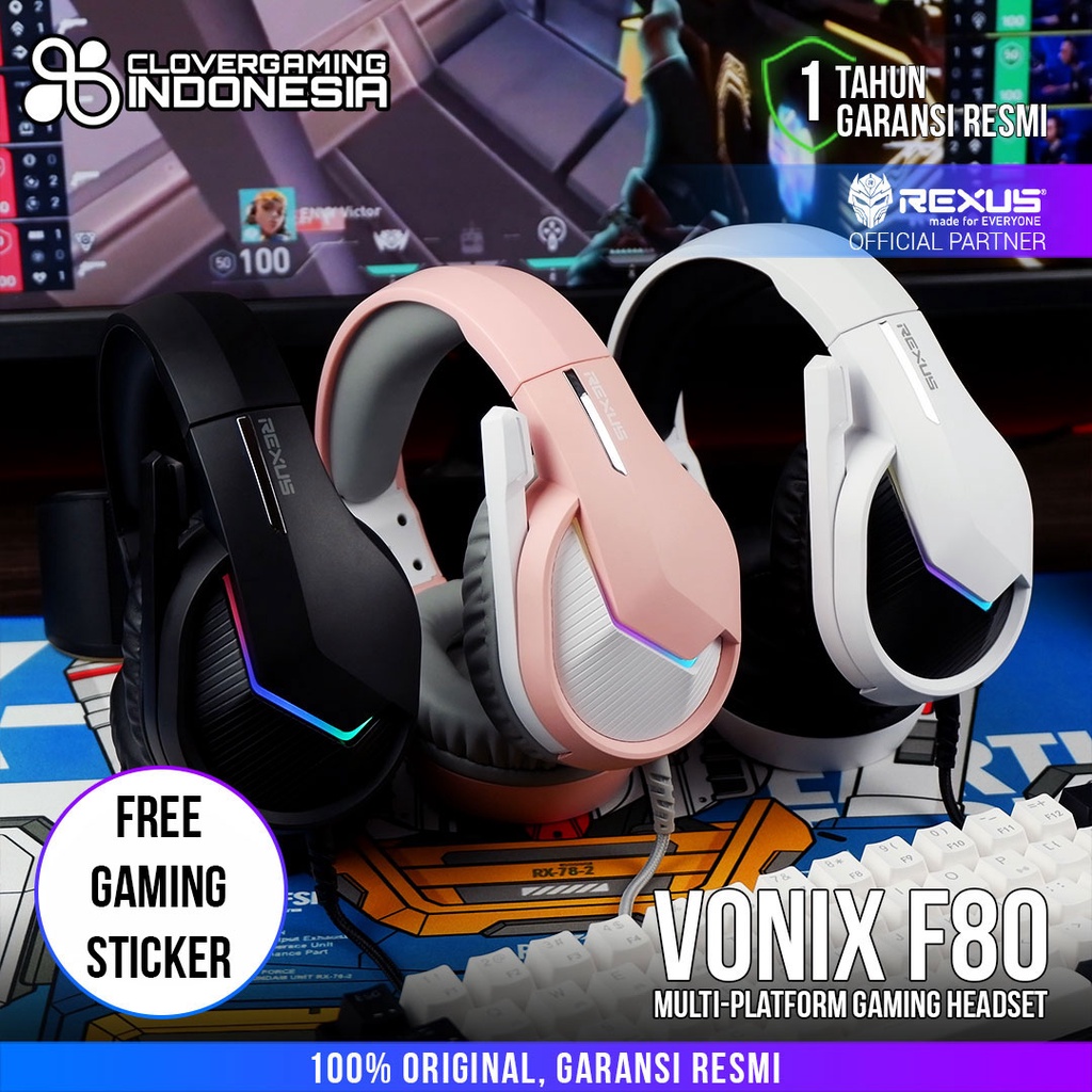 Rexus Vonix F80 RGB - F-80 F 80 Multi-platfrom Gaming Headset