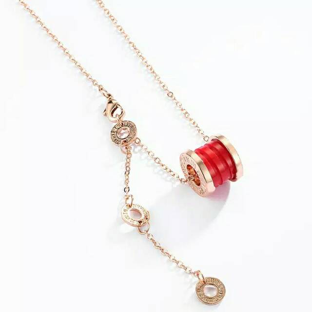 GG kalung Aksen Angka Romawi Titanium#KL-122