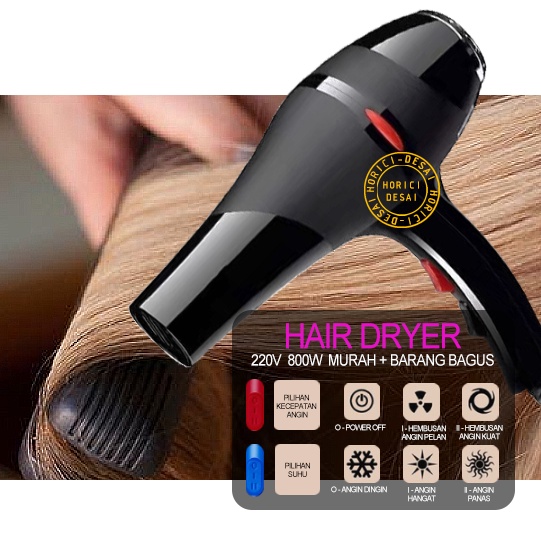 Hair dryer 800W Hair dryer asli untuk toko tukang cukur 800W Pengering Rambut Termurah Daya tinggi