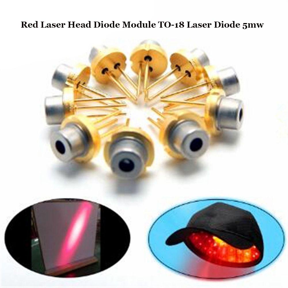 POPULAR Populer1/2 /5 /10pcs Kepala Laser Merah Kualitas Tinggi Daya Tinggi 650nm 2.2V TO-18 Dioda Laser