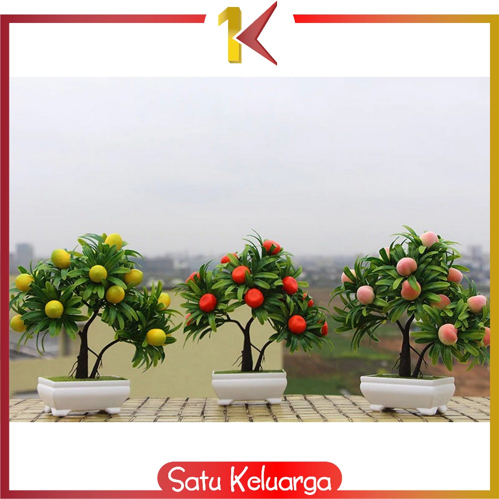 SK-C170 Ornamen Pot Buah Tanaman Hias Plastik Murah Bunga Hiasan Dekorasi Rumah Artificial Plant-8