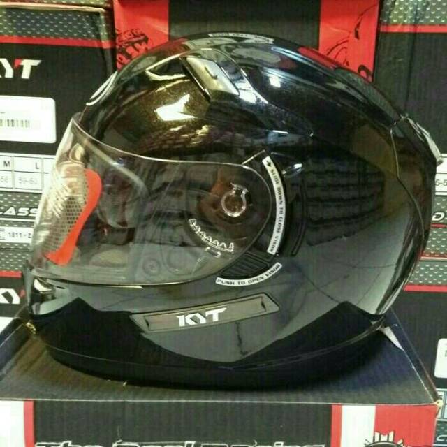 [COD] KYT K2 RIDER K2R SOLID Double VISOR HITAM DOFF / GLOSSY ORIGINAL KYT