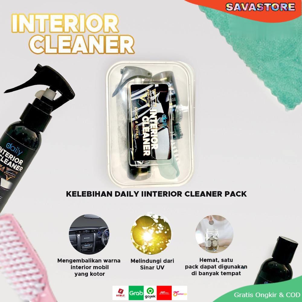 Daily Interior Cleaner Pack 100ml - Pembersih Interior Mobil - Dashboard - Jok - Plafon | Interior Detailing | Pembersih Serbaguna