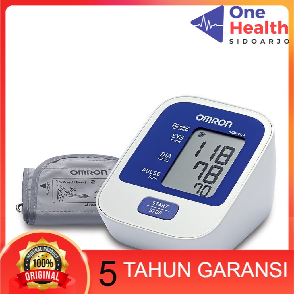 Omron Tensimeter Digital HEM-7124 Kemenkes Bergaransi 5 Tahun