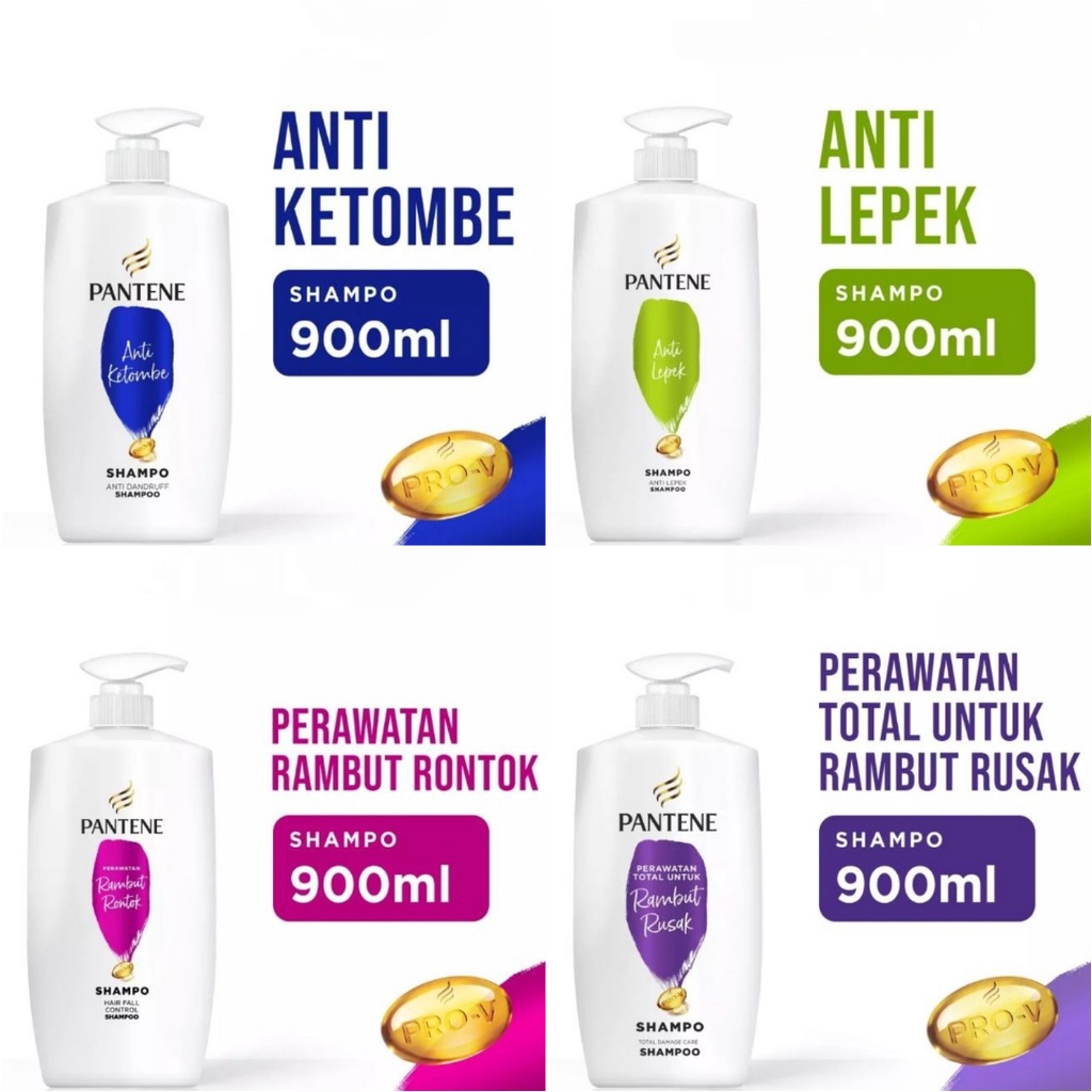 Pantene Shampoo 900ml Total Damage | Hair Fall | Anti Lepek | Ketombe