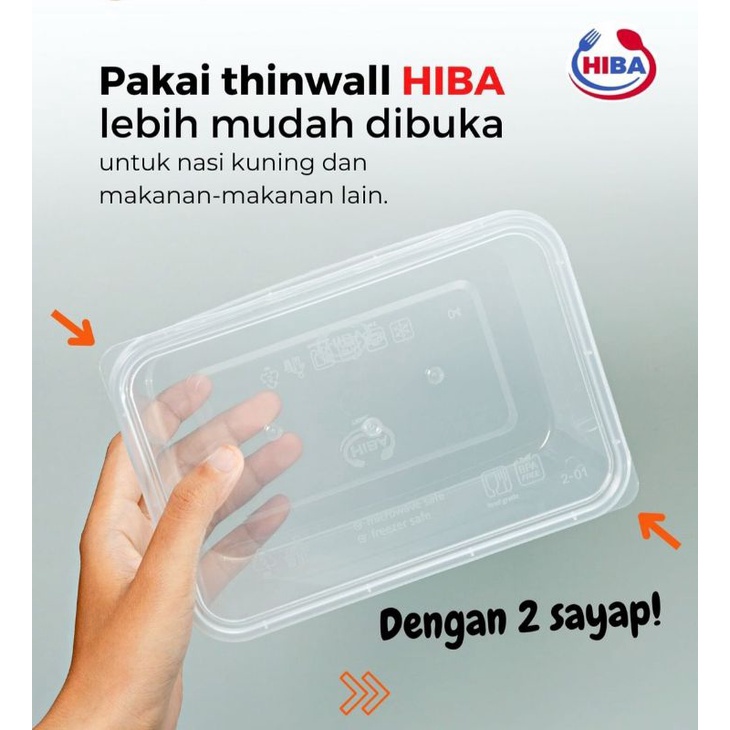 Xaviertaran () Thinwall Rectangle 500Ml Persegi Panjang Hiba