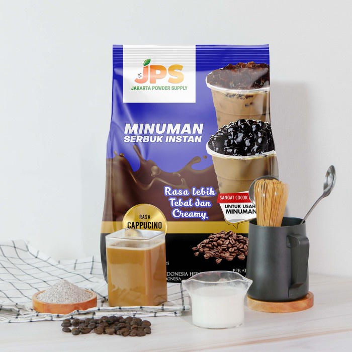 

[MURAH ORIGINAL] Bubuk Minuman Cappucino Plain Powder JPS Tanpa Gula