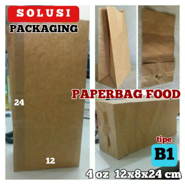 

PAPERBAG FOOD 4OZ COKLAT/KANTONG MAKANAN/TAS KERTAS