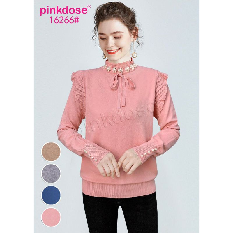 ATASAN RAJUT IMPORT WANITA 16266 PINKDOSE