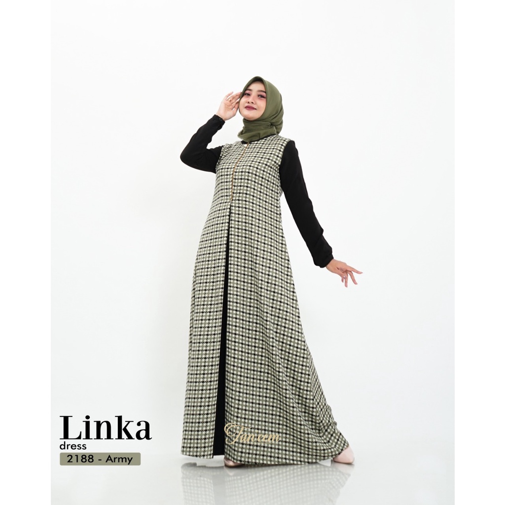 Gamis Motif Linka Dress Kode 2188 By Taneem Muslim Dress