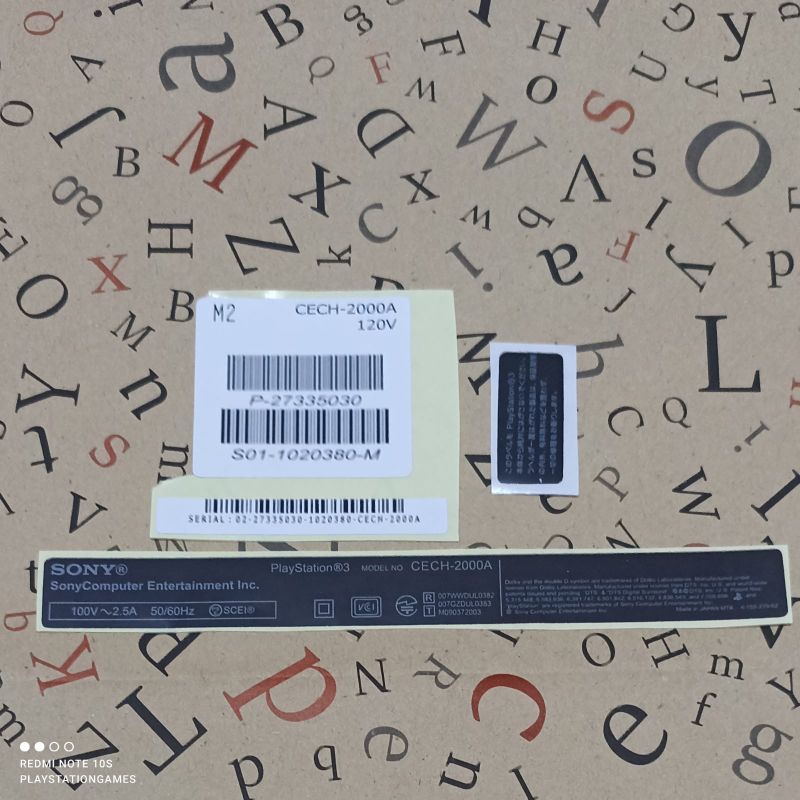 striker barcode mesin Ps3 slim seri2000