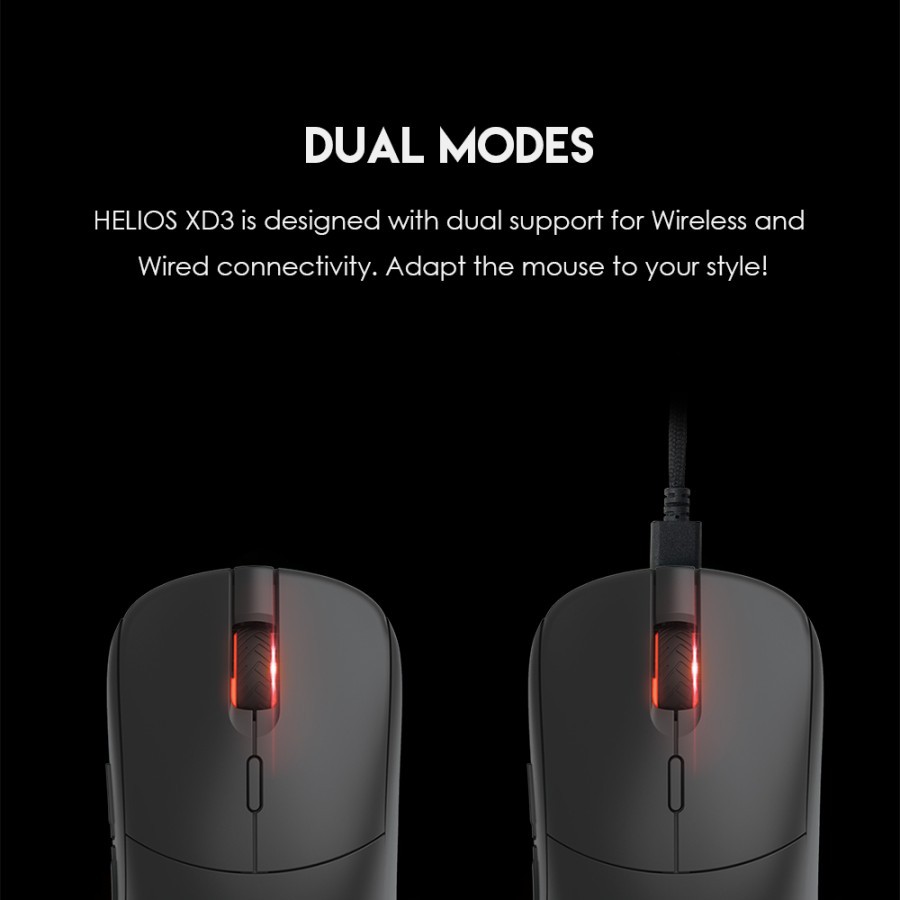 Fantech HELIOS XD3 Wireless Mouse Gaming RGB Dual Mode