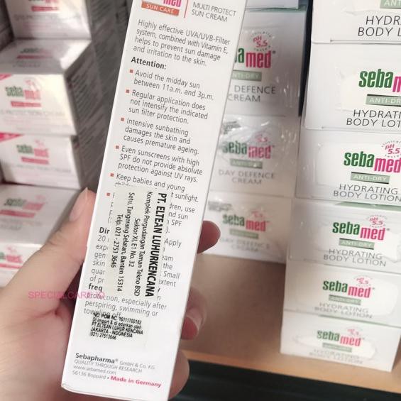 MAR410 SHARE SEBAMED SUN CARE MULTI PROTECT SUN CREAM SPF 50+ 75ml 75 ml Sunscreen Sun Block Sunbloc