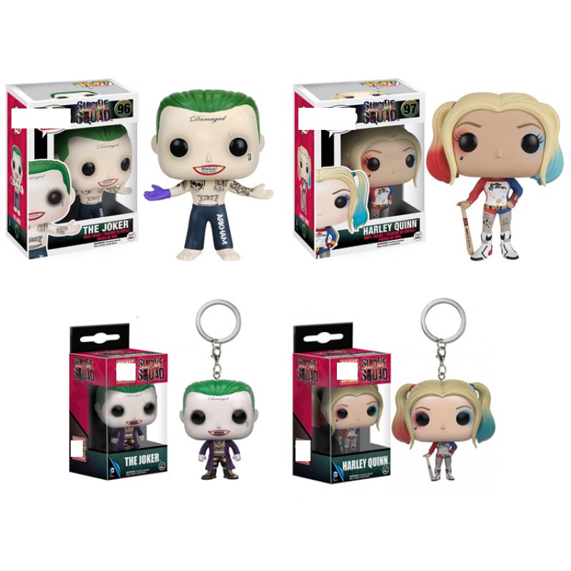 【Ready Stock】Suicide Squad Joker Harley Quinn Funko  Pop Action Figure Model Toys Collection