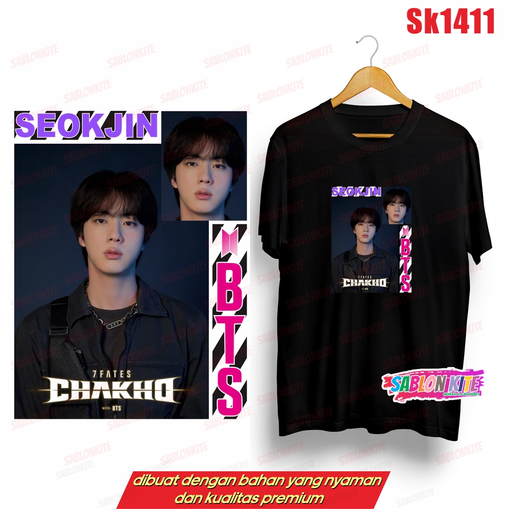 MURAH!!! KAOS KPOP CHAKHO 2 SK1411 MEMBER JK RM SG V JIN JM JH