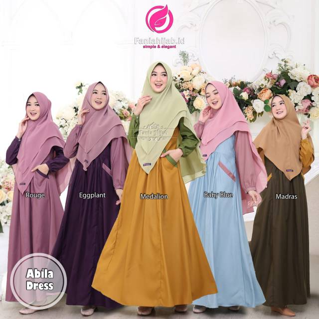 Abila Dress Fania Hijab // Gamis Abila // Gamos Toyobo