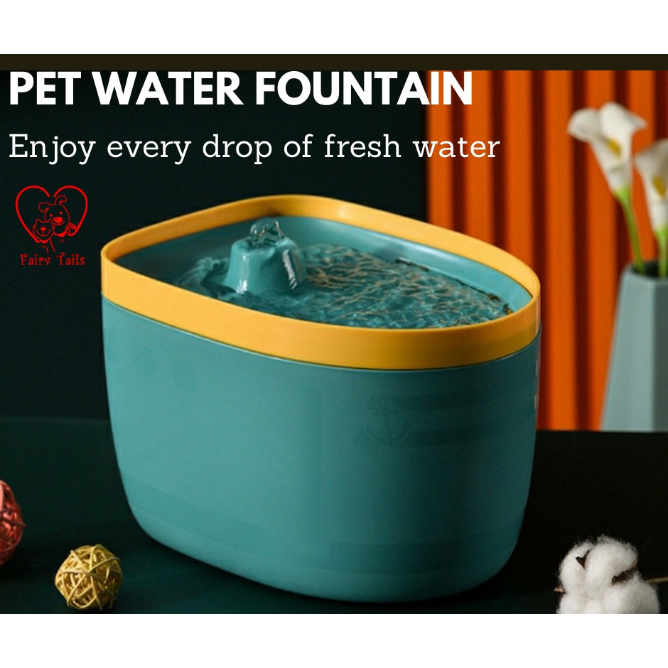 Pet Water Fountain + LED /Tempat Wadah Minum Air Mengalir/Air Mancur Hewan Kucing Anjing (Kapal)