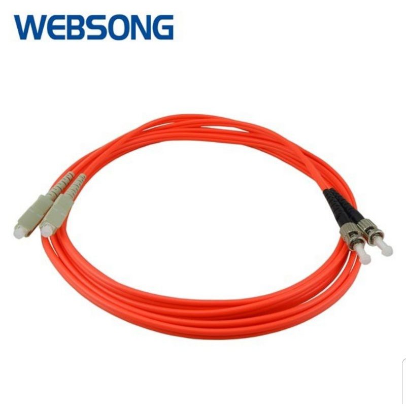 Kabel Fiber Optic Patch Cord SC to ST Duplex Multimode 3M 15M WEBSONG