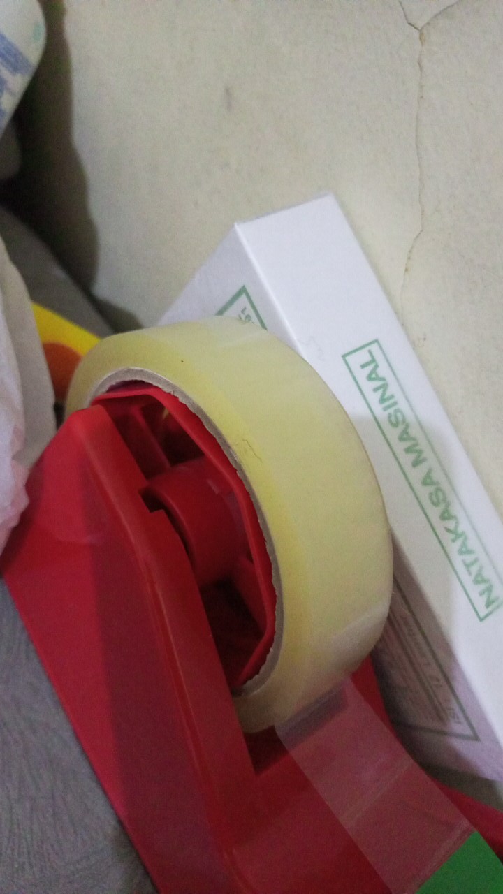 Dispenser Tape Cutter Besi / Pemotong Lakban 2 Tajam Dan Elastis, Promo ! !
