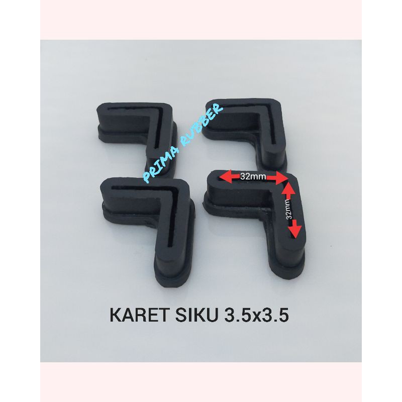 KARET KAKI SIKU 35x35 KARET KAKI MEJA RAK KURSI BESI SIKU