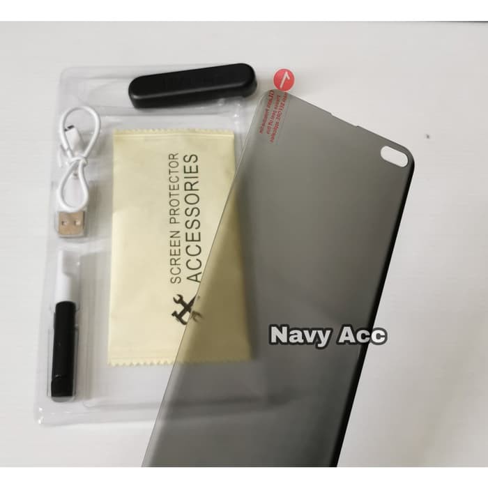 NA - Tempered Spy Samsung S10 UV Lamp - Tempered Glass Privasi Samsung S10