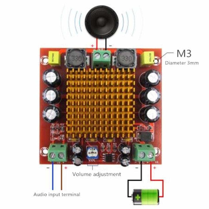 Amplifier Subwoofer Mono Board Digital TPA3116D2 150W (544)