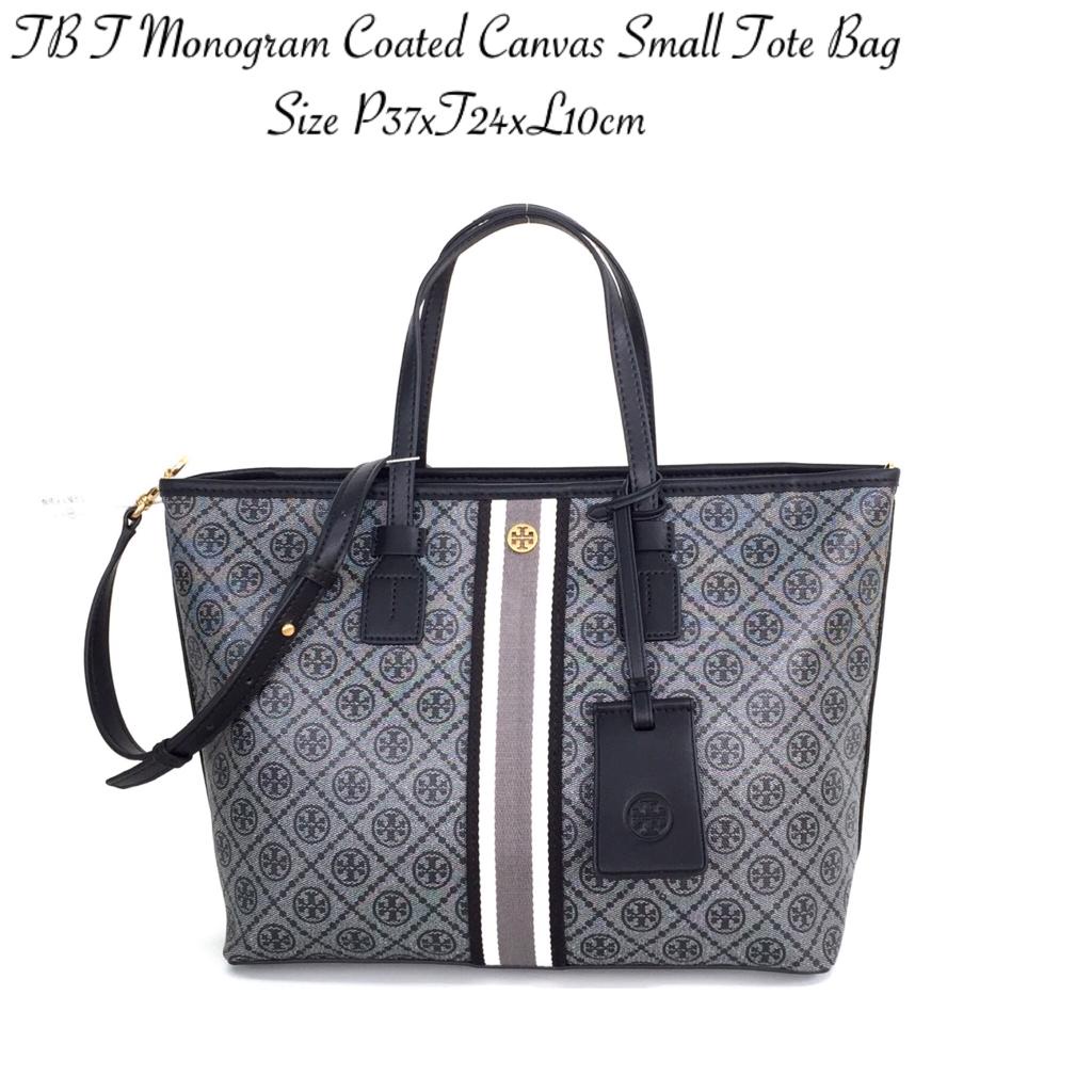 Tory Burch T Monogram Coated Canvas Small Tote Bag