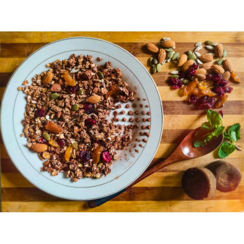 

FOURLA Best Granola Rasa Cokelat 250 gr, home made granola, healthy, yummy, crunchy