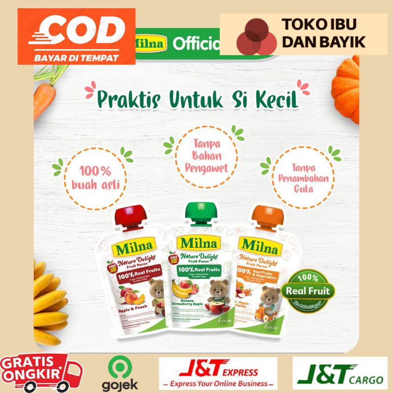 MILNA NATURE DELIGHT FRUIT PUREE 80g/Sari buah asli