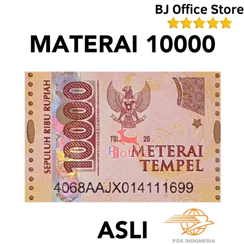 Materai Tempel 10000 ORIGINAL / ASLI / Materai 10.000