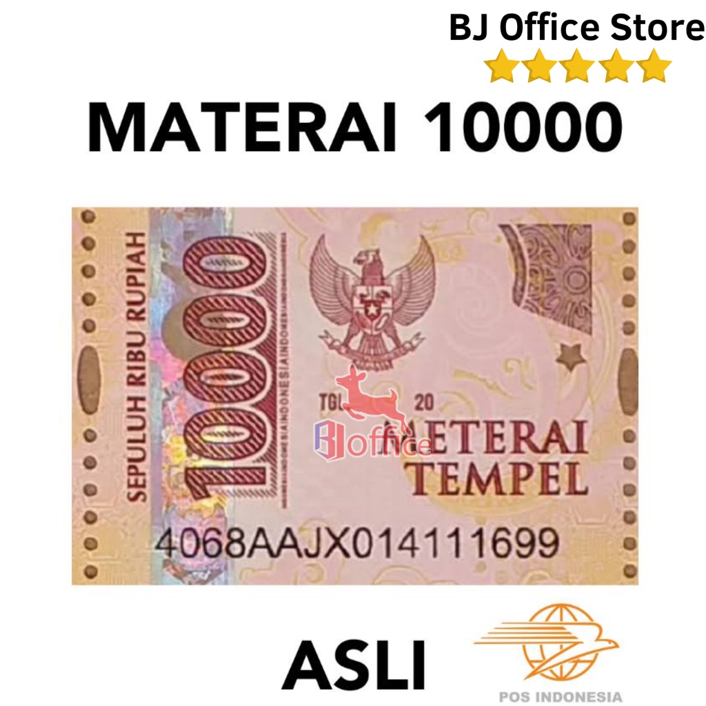 

Materai Tempel 10000 ORIGINAL / ASLI / Materai 10.000