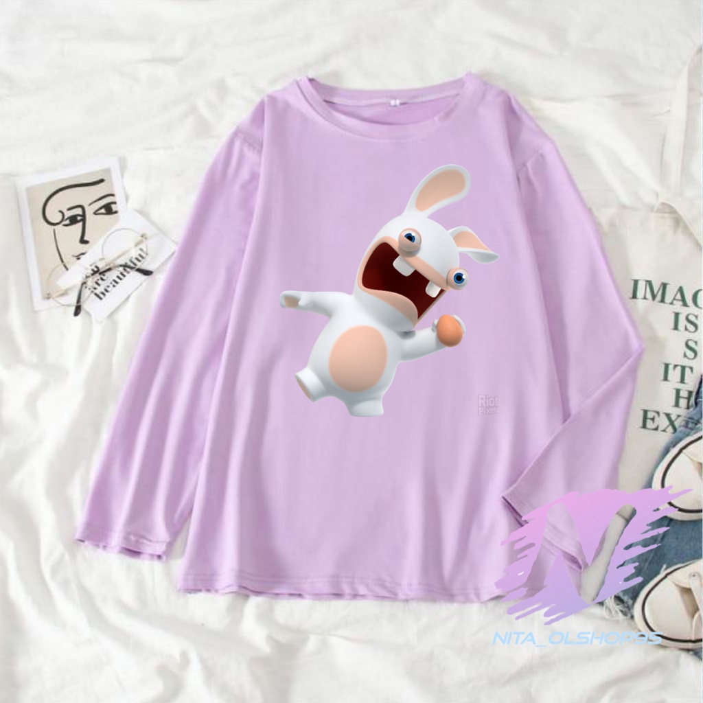 KAOS KARTUN ANAK RABBIDS BAJU KAOS RABBID LENGAN PANJANG