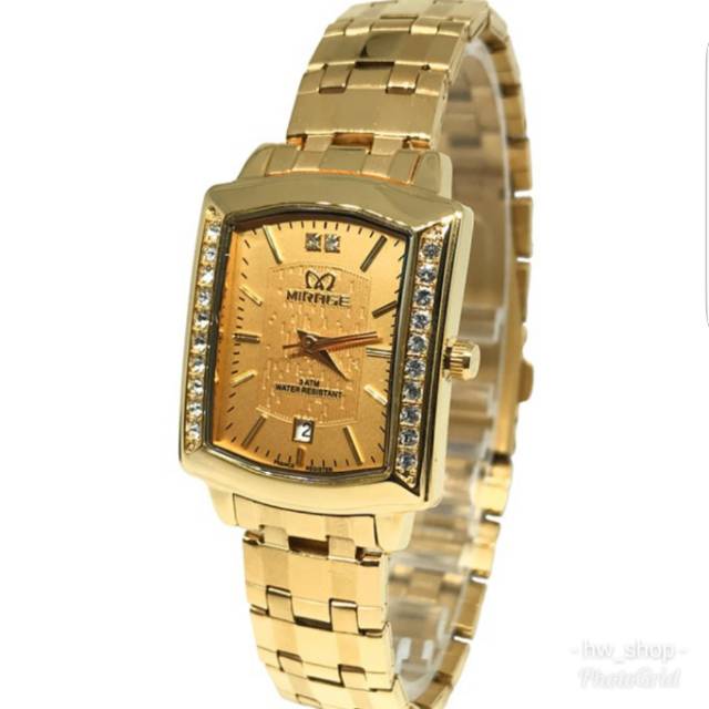 Jam Tangan Wanita Mirage 7442 Gold Original
