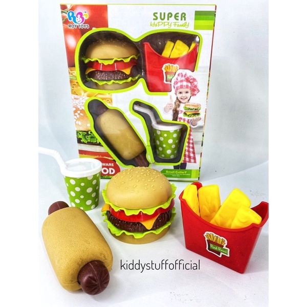 ‼️Tableware food | Mainan Fast Food | Mainan Mcdonald Anak | Mainan McD Anak |Burger Burgeran Anak
