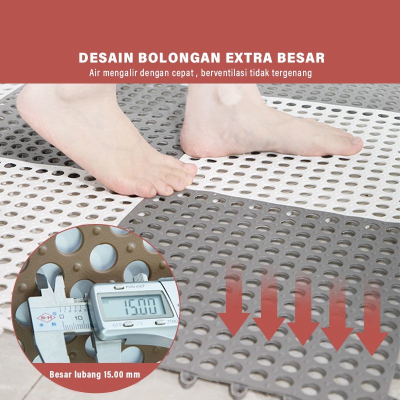 Karpet Lantai Kamar Mandi 30 x 30 cm / Alas Lantai Kamar Mandi / Keset Kamar Mandi Anti Licin / Keset Lantai Anti Slip