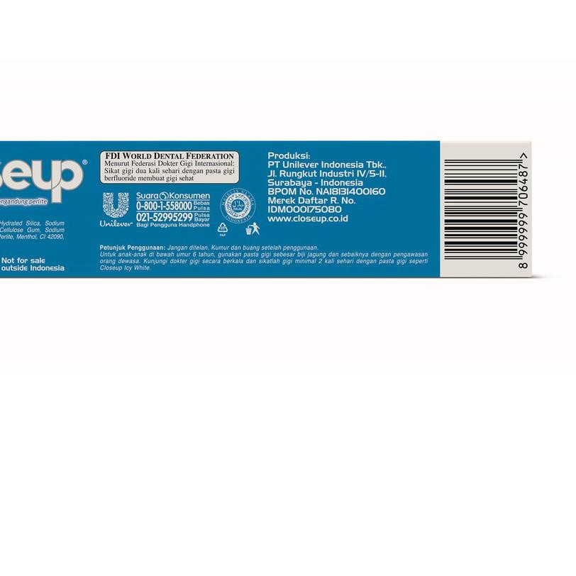 ➮ Closeup Pasta Gigi Everfresh Icy White 160 gr Close Up Toothpaste ➽