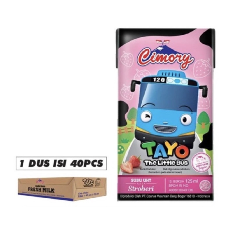 

Susu UHT Cimory Edisi Tayo 125ml rasa Strawberry