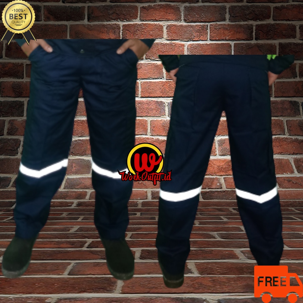 Celana Safety | Wearpack Proyek Panjang | Biru Navy Dongker