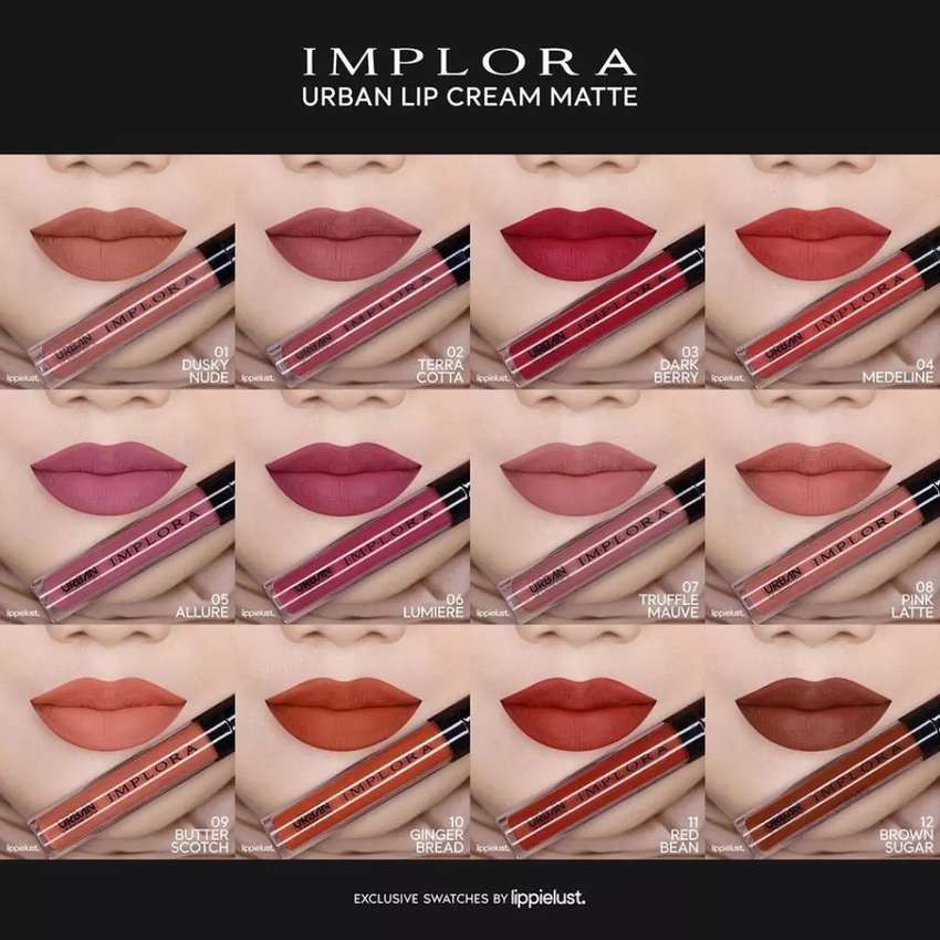 `ღ´ PHINKL `ღ´ ɪ ᴍ ᴘ ʟ ᴏ ʀ ᴀ Implora lip cream original mattee lipstick cair ombre BEST SELLER gincu