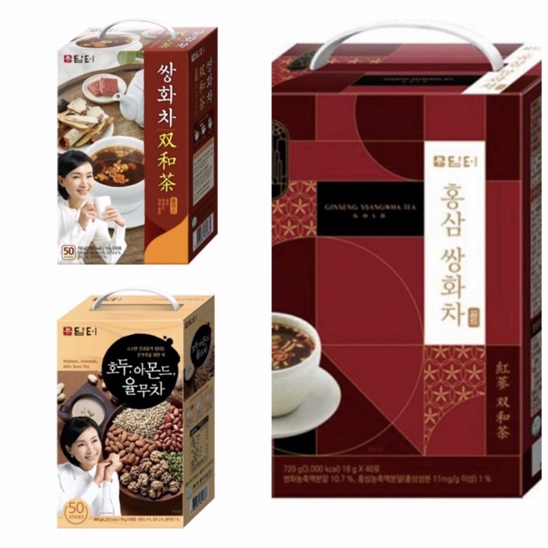 

[10 pcs] DAMTUH Herbal Supplement Healthy Ssanghwa Tea/ Almond Tears Tea/ Ginseng Gold