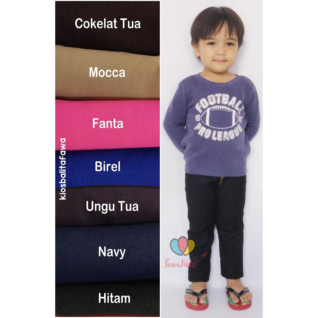 Jegging Polos uk 3-4 Tahun / Legging Jeans Anak Laki Perempuan Murah Celana Panjang Ketat Tebal Adem