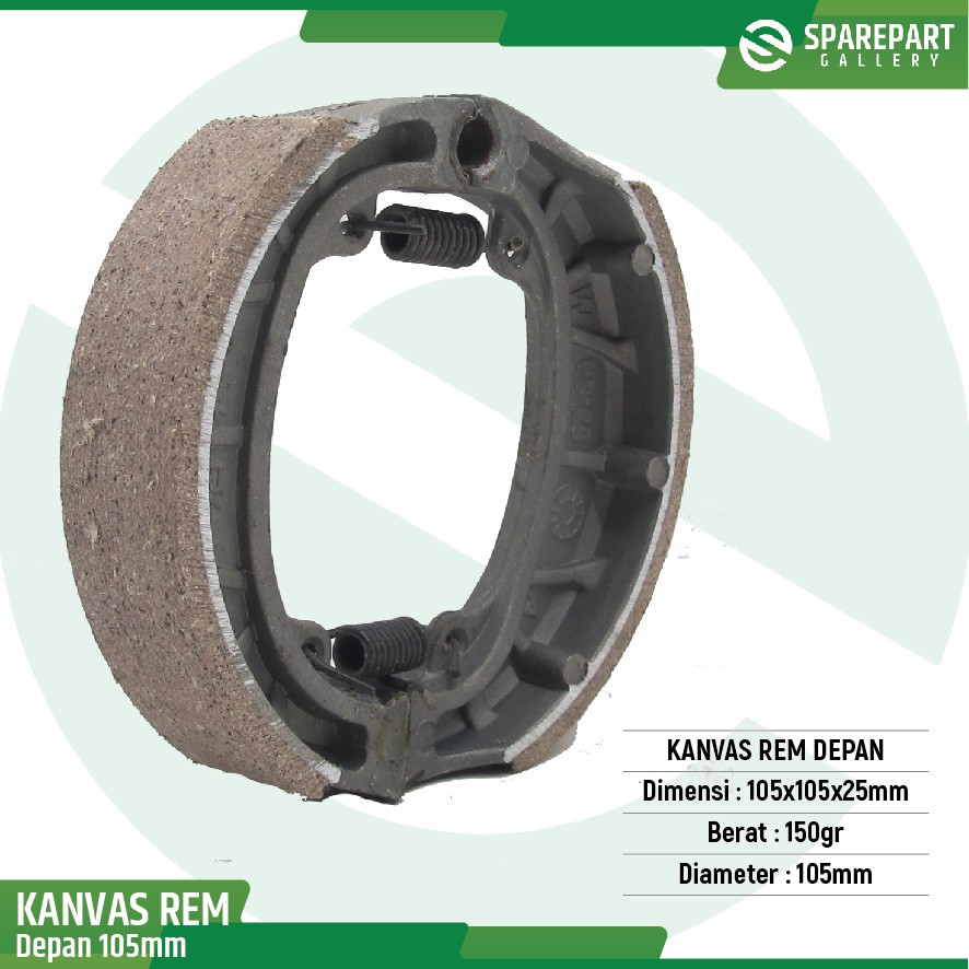 Kanvas rem depan sepeda dan skuter listrik tromol lebar diameter 10cm