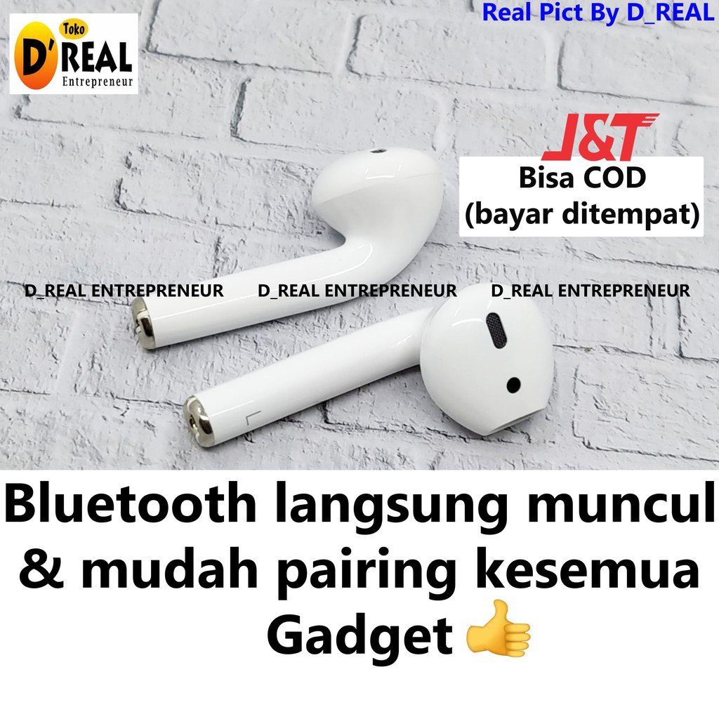 AIRBUDS REALME EARPHONE WIRELESS HEADSET BLUETOOTH REALME CAN RENAME AND GPS PREMIUM QUALITY
