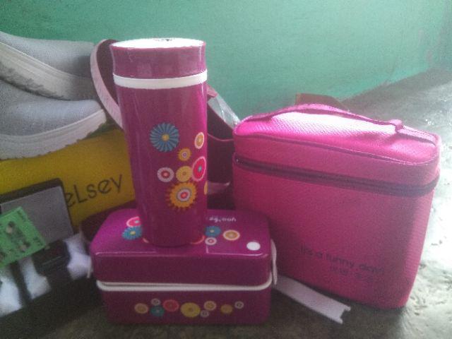 Lunch Box Yooyee 596 Set 910ml Pink