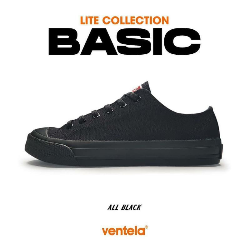 SEPATU VENTELA | VENTELA SHOES BASIC ALL BLACK ORIGINAL