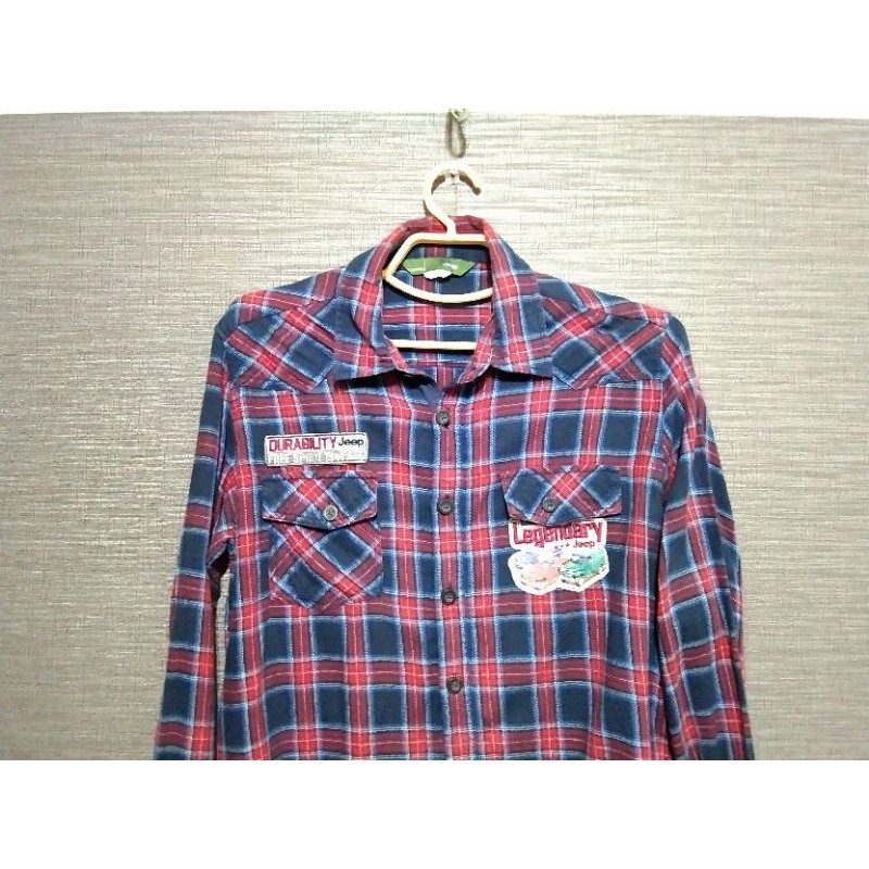 Kemeja flanel Jeep original second branded