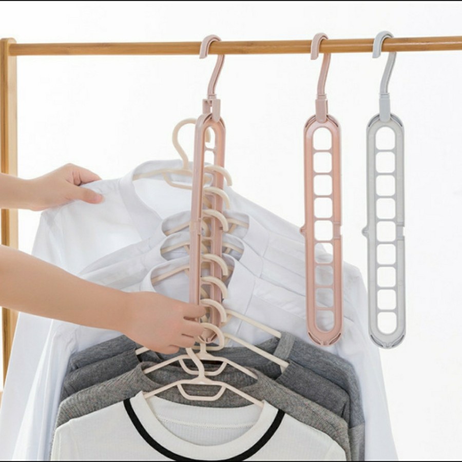 GANTUNGAN BAJU MAGIC HANGER 9 IN 1 || MULTIFUNGSI HANGER 9IN1 - BD