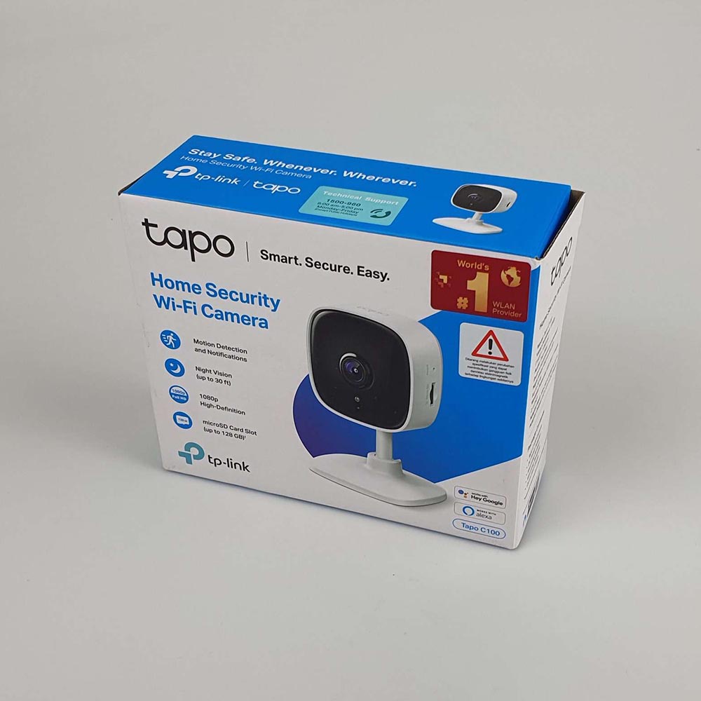 TP-LINK IP Camera CCTV 1080P Night Vision - Tapo C100 - White