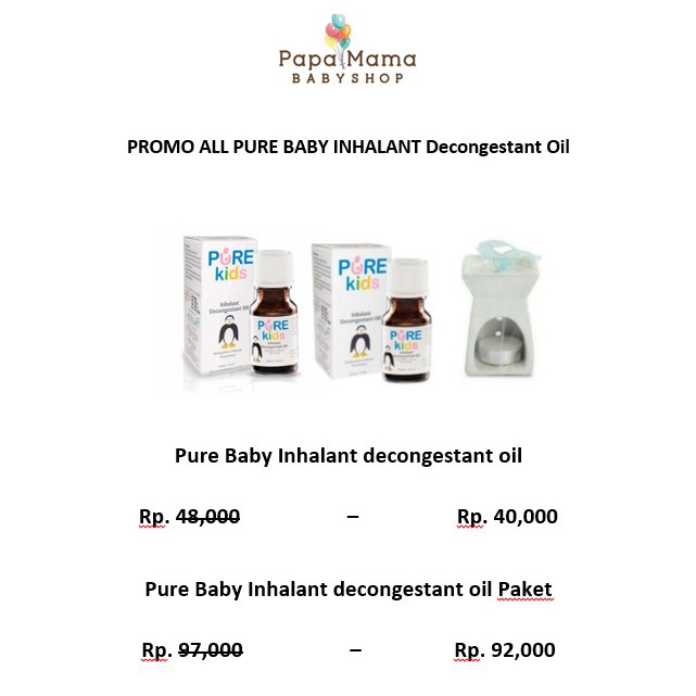 Pure Baby Kids Inhalant Decongestant Oil Geranium 10 mL